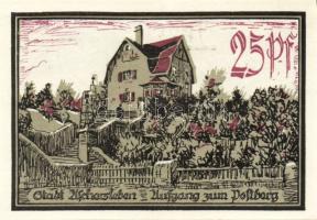 Német Birodalom/Weimari Köztársaság/ Aschersleben 1921. 25Pf(2x) + 50Pf(2x) + 75Pf 5klf db, teljes s...