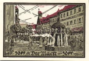 Német Birodalom/Weimari Köztársaság/ Aschersleben 1921. 25Pf(2x) + 50Pf(2x) + 75Pf 5klf db, teljes s...