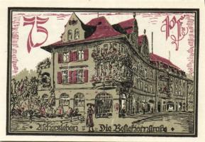 Német Birodalom/Weimari Köztársaság/ Aschersleben 1921. 25Pf(2x) + 50Pf(2x) + 75Pf 5klf db, teljes s...