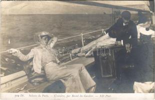 1912 Croisiere / French art postcard, lady on a cruise. Salons de Paris. ND Phot. 709. Dt. s: Raoul du Gardier (EB)
