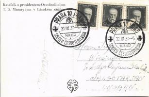 1937 Katafalk s telesnymi pozustatky presidenta Osvoboditele T.G. Masaryk / Funeral of Tomás Garrigu...