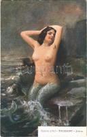 Sirene. Galerie dArt. Erotic nude lady art postcard. Ufficio Revisione Stampa N. 960. s: Toussaint