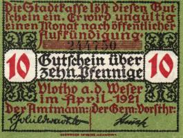 Német Birodalom/Weimari Köztársaság/ Vlotho 1921. 10Pf + 25Pf + 50Pf 3klf db, teljes sor T:I