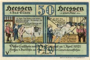 Német Birodalom/Weimari Köztársaság/ Heessen 1921. 25Pf + 50Pf + 1M 3klf db, teljes sor T:I