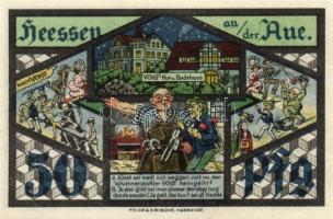 Német Birodalom/Weimari Köztársaság/ Heessen 1921. 25Pf + 50Pf + 1M 3klf db, teljes sor T:I