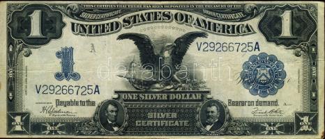 USA/Silver Certificate 1899. 1$ "Series of 1899" függőleges, aláírás Speelman-White, egyenetlen sorozatszám T:III