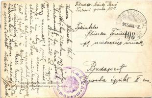 1915 Sambir, Szambir, Sambor; Gimnazyum / high school + "K.u.K. 2. Armeekommando" (glue ma...