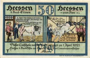 Német Birodalom/Weimari Köztársaság/ Heessen 1921. 25Pf + 50Pf + 1M 3klf db, teljes sor T:I