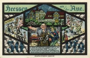 Német Birodalom/Weimari Köztársaság/ Heessen 1921. 25Pf + 50Pf + 1M 3klf db, teljes sor T:I