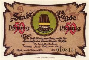 Német Birodalom/Weimari Köztársaság/ Lügde 1921. 50Pf + 1M + 2M 3klf db, teljes sor T:I