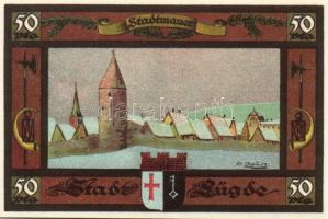 Német Birodalom/Weimari Köztársaság/ Lügde 1921. 50Pf + 1M + 2M 3klf db, teljes sor T:I