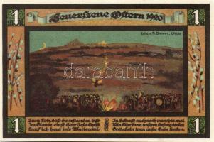 Német Birodalom/Weimari Köztársaság/ Lügde 1921. 50Pf + 1M + 2M 3klf db, teljes sor T:I