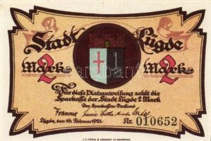 Német Birodalom/Weimari Köztársaság/ Lügde 1921. 50Pf + 1M + 2M 3klf db, teljes sor T:I