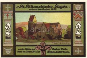 Német Birodalom/Weimari Köztársaság/ Lügde 1921. 50Pf + 1M + 2M 3klf db, teljes sor T:I