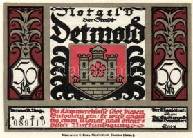 Német Birodalom/Weimari Köztársaság/ Detmold 1920. 50Pf(10x) 10klf db, teljes sor T:I