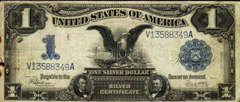USA/Silver Certificate 1899. 1$ "Series of 1899" függőleges, aláírás Speelman-White, egyenetlen sorozatszám T:III-