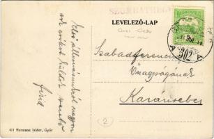 1914 Szombathely, Gyalogsági laktanya + "GRAZ-GYŐR 302" mozgóposta