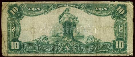 USA/National Bank/New York (1902) 1921. 10$ "kék" T:III- R!