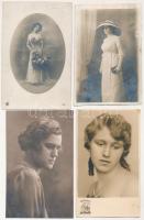 67 db RÉGI fotó képeslap: műtermi portrék, hölgyek, gyerekek, párok / 67 pre-1945 photo postcards: studio portraits, ladies, children, couples