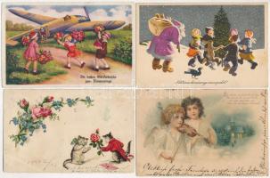 64 db főleg RÉGI motívum képeslap: főleg üdvözlő / 64 mostly pre-1945 motive postcards: mostly greet...