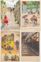 64 db főleg RÉGI motívum képeslap: főleg üdvözlő / 64 mostly pre-1945 motive postcards: mostly greet...