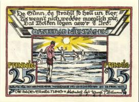 Német Birodalom/Weimari Köztársaság/Nienhagen 1922. 10Pf + 25Pf + 50Pf 3 klf db, teljes sor T:I