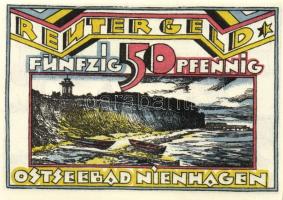 Német Birodalom/Weimari Köztársaság/Nienhagen 1922. 10Pf + 25Pf + 50Pf 3 klf db, teljes sor T:I