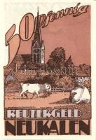 Német Birodalom/Weimari Köztársaság/Neukalen 1922. 10Pf + 25Pf + 50Pf 3 klf db, teljes sor T:I