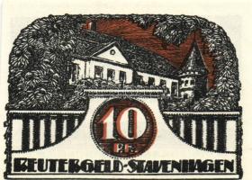 Német Birodalom/Weimari Köztársaság/Stavenhagen 1921. 10Pf + 25Pf + 50Pf 3 klf db, teljes sor T:I