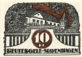 Német Birodalom/Weimari Köztársaság/Stavenhagen 1921. 10Pf + 25Pf + 50Pf 3 klf db, teljes sor T:I