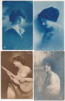 52 db RÉGI motívum képeslap: hölgyek / 52 pre-1945 motive postcards: ladies
