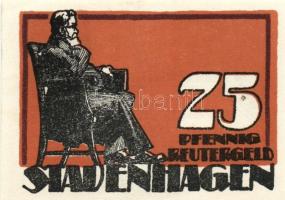 Német Birodalom/Weimari Köztársaság/Stavenhagen 1921. 10Pf + 25Pf + 50Pf 3 klf db, teljes sor T:I