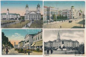 16 db RÉGI magyar város képeslap: Debrecen / 16 pre-1945 Hungarian town-view postcards: only Debrecen