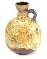 Retro iparművész váza, jelzett, mázas, m: 20 cm