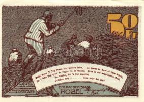 Német Birodalom/Weimari Köztársaság/Röbel 1922. 10Pf + 25Pf + 50Pf 3 klf db, teljes sor T:I