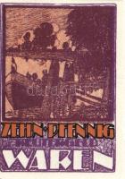 Német Birodalom/Weimari Köztársaság/Waren 1921. 10Pf + 25Pf + 50Pf 3 klf db, teljes sor T:I