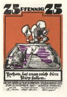 Német Birodalom/Weimari Köztársaság/Waren 1921. 10Pf + 25Pf + 50Pf 3 klf db, teljes sor T:I