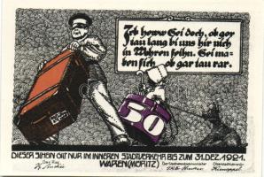 Német Birodalom/Weimari Köztársaság/Waren 1921. 10Pf + 25Pf + 50Pf 3 klf db, teljes sor T:I