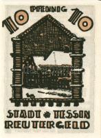 Német Birodalom/Weimari Köztársaság/Tessin 1922. 10Pf + 25Pf + 50Pf 3 klf db, teljes sor T:I