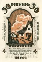 Német Birodalom/Weimari Köztársaság/Tessin 1922. 10Pf + 25Pf + 50Pf 3 klf db, teljes sor T:I