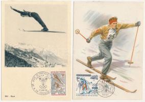 10 db MODERN téli sport motívum képeslap, CM / 10 modern winter sport motive postcards with CM