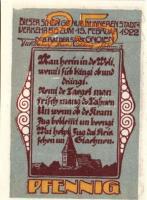 Német Birodalom/Weimari Köztársaság/Gnoien 1922. 10Pf + 25Pf + 50Pf 3 klf db, teljes sor T:I