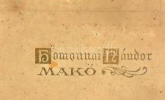 cca 1900 Vegyes gyerekfotó tétel, 2 db, Békéscsaba, Littmann A. és Makó, Homonnai Nándor műtermeiből...