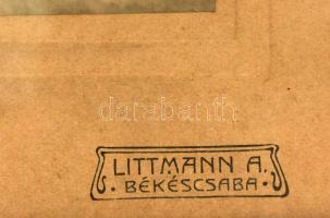 cca 1900 Vegyes gyerekfotó tétel, 2 db, Békéscsaba, Littmann A. és Makó, Homonnai Nándor műtermeiből...