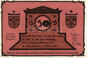 Német Birodalom/Weimari Köztársaság/Teterow 1921. 10Pf + 25Pf + 50Pf 3 klf db, teljes sor T:I