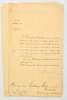 1895-1899 Tátralomnici vonatkozású iratok gyűjteménye: báró Lipthay Béla által tervezett szanatórium...