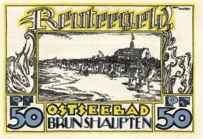 Német Birodalom/Weimari Köztársaság/Brunshaupten 1922. 10Pf + 25Pf + 50Pf 3 klf db, teljes sor T:I