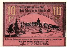 Német Birodalom/Weimari Köztársaság/Stargard 1922. 10Pf + 25Pf + 50Pf 3 klf db, teljes sor T:I