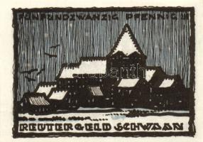 Német Birodalom/Weimari Köztársaság/Schwaan 1922. 10Pf + 25Pf + 50Pf 3 klf db, teljes sor T:I