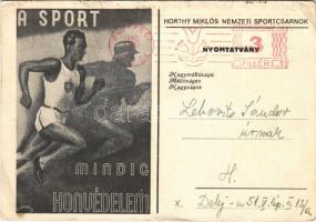 1942 A sport mindig honvédelem; Horthy Miklós Nemzeti Sportcsarnopk / Hungarian army sport propaganda s: Komoróczy (EK)